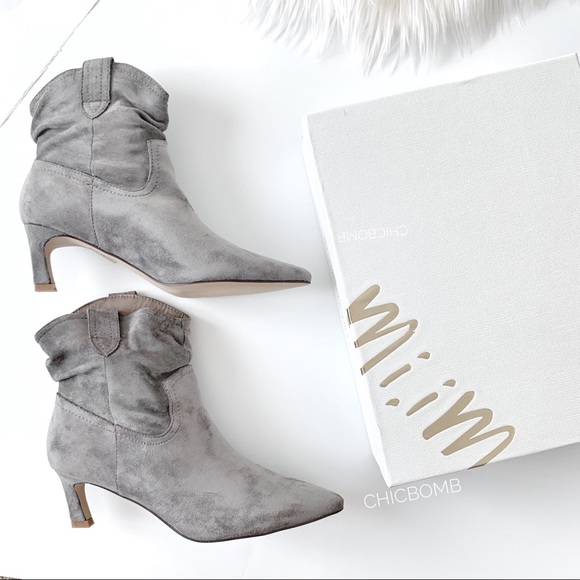 grey slouchy booties